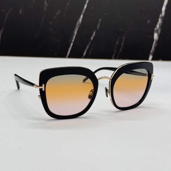 NEW FT0945/S 01B TOM FORD SQUARE WOMEN SUNGLASSES TOM FORD VIRGINIA TF945 - Picture 3 of 11